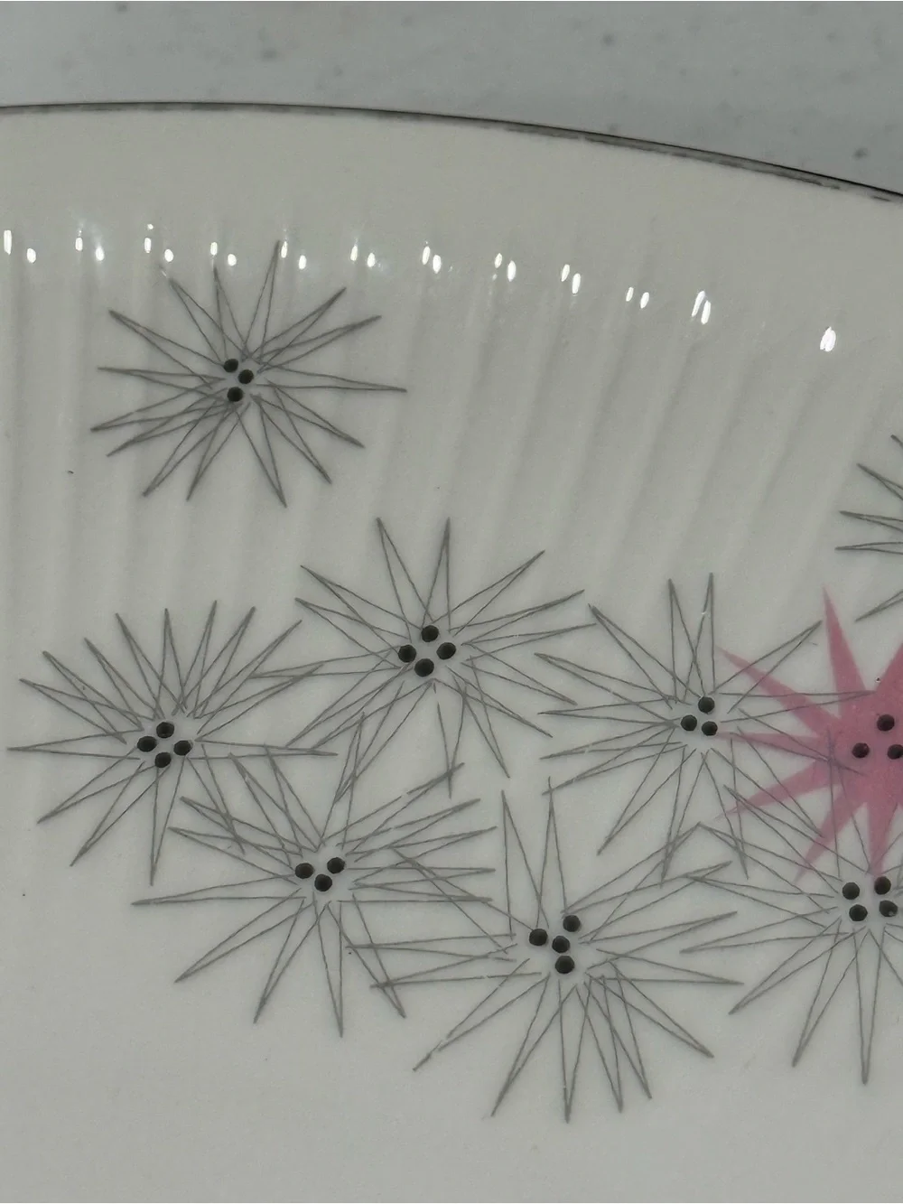 Thomas Germany Rosenthal Porcelain MCM Atomic Starburst Platter 7529 Design